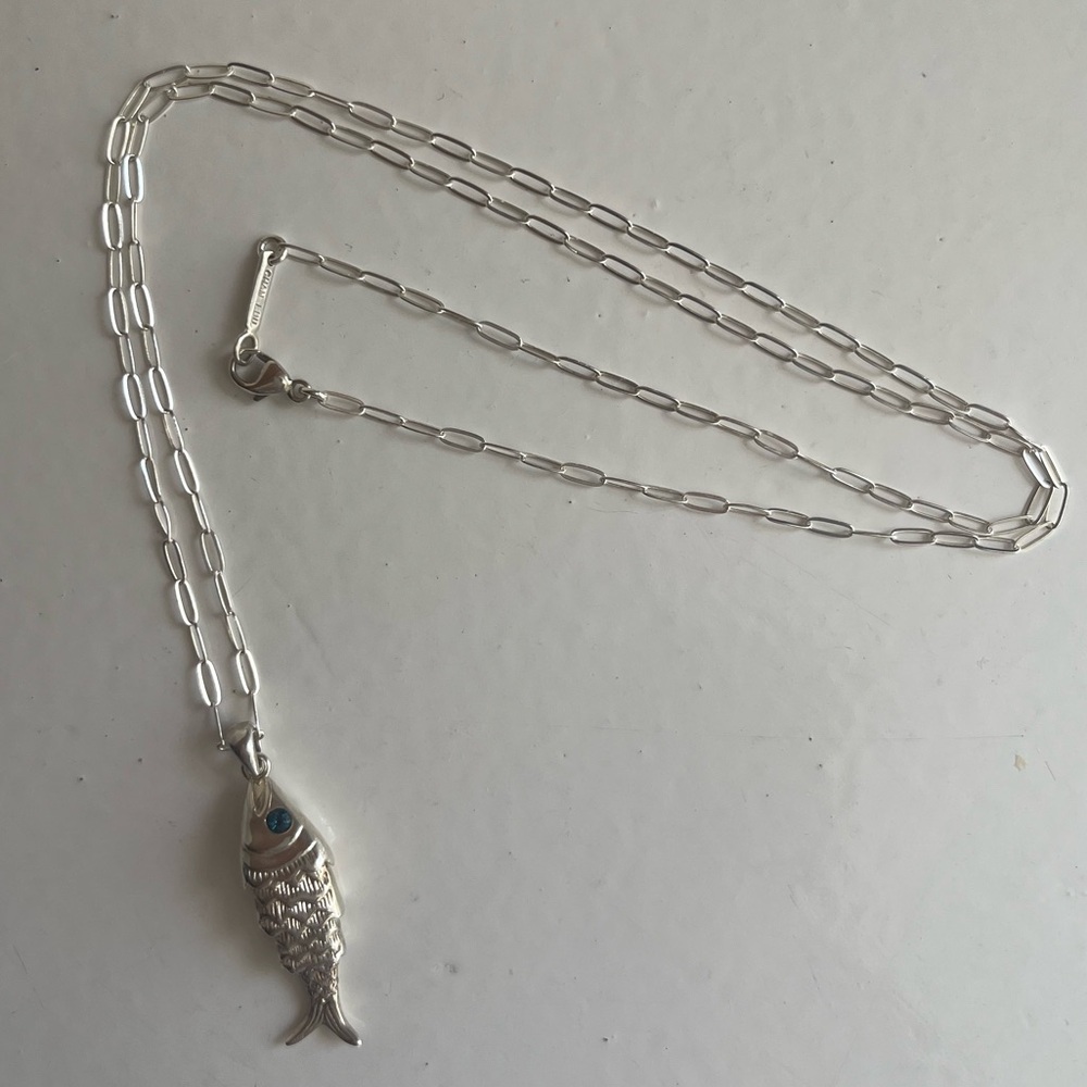 Chan Luu Silver Necklace with  Fish Pendant